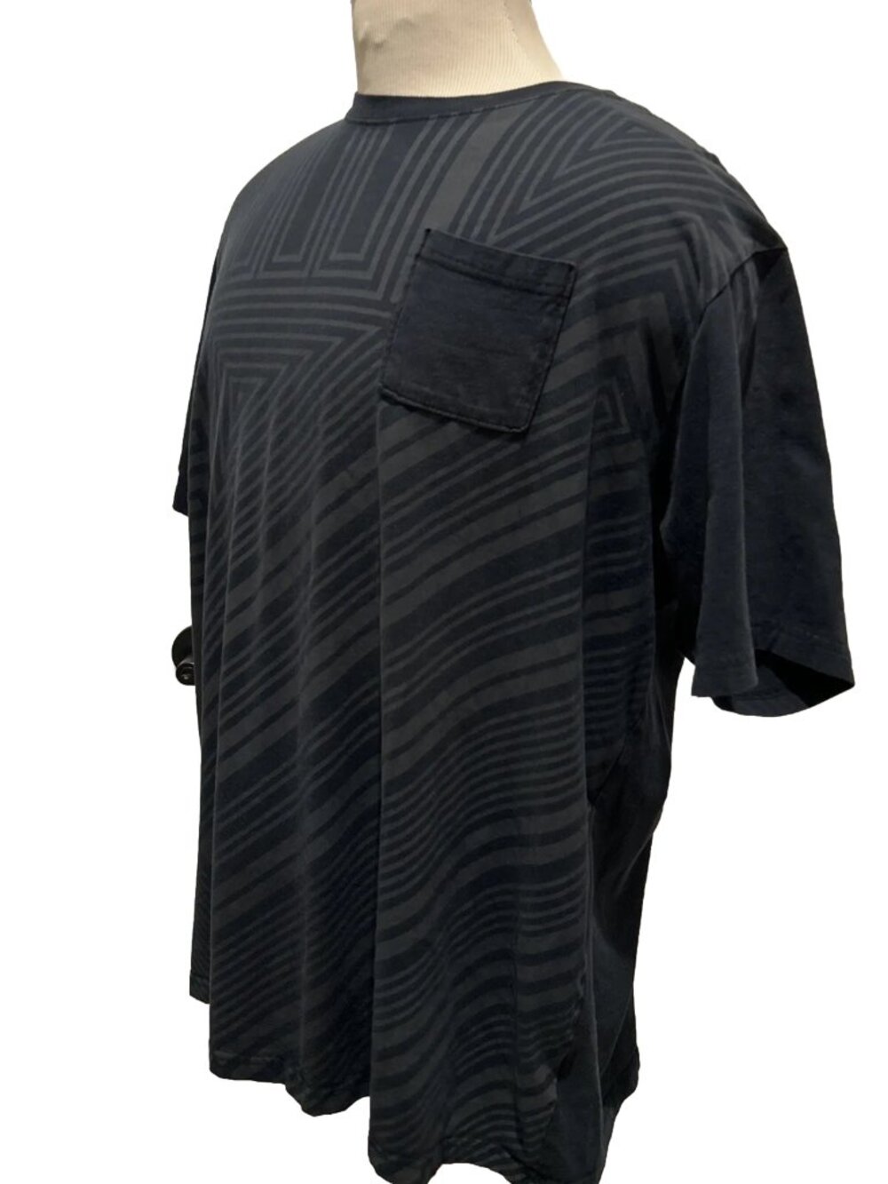 Nike Air Jordan Jumpman Men's T-Shirt 100% Cotton Logo 2XL Black Gray Striped